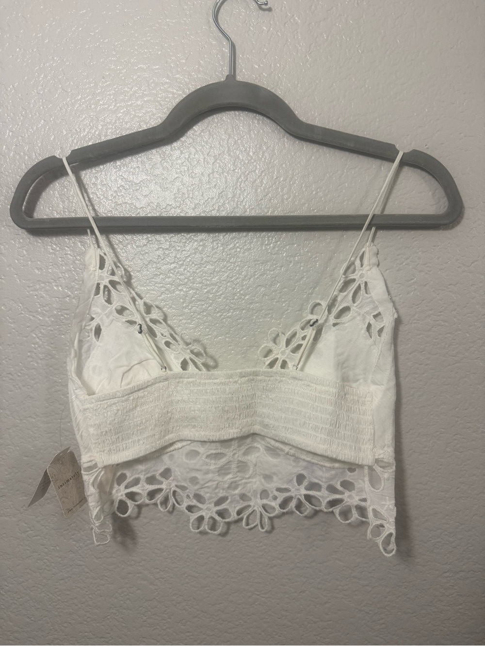 Intimately by Free People FP One White Floral Lace Cropped Cami Bralette - Picture 10 of 16
